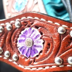 #Beautiful! #Handpainted#Horsetack##ColorfulFloral#FringeSet
